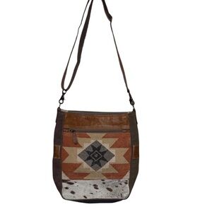 Myra Woven Star Leather Large Crossbody Bag BLEMISH
